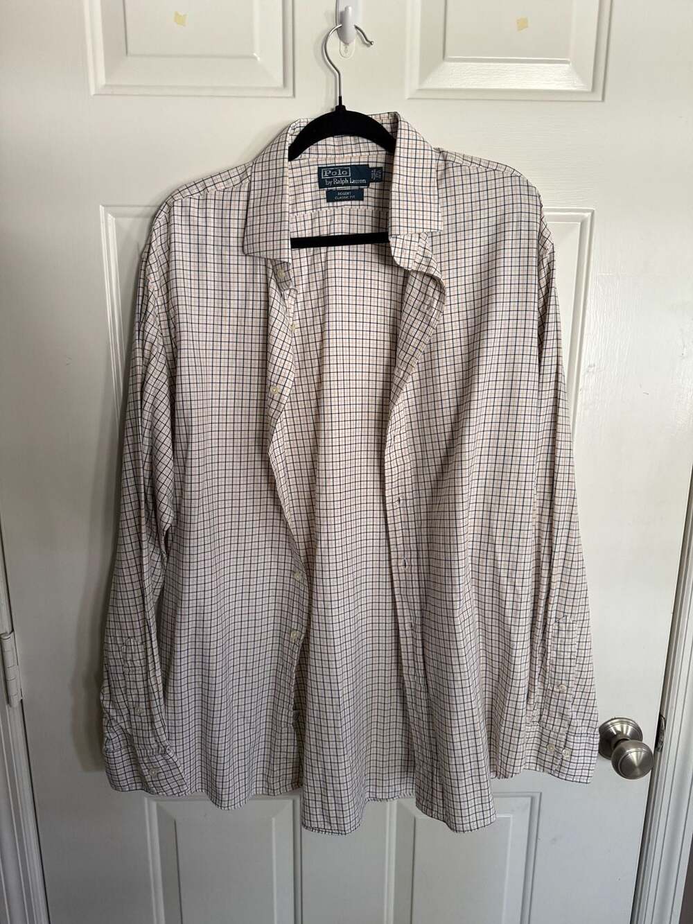 Polo by Ralph Lauren Regent Classic Fit Plaid Button Down Dress Shirt 17.5 36/37